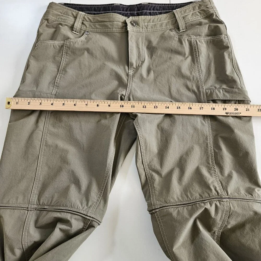 Kuhl Convertible Pants Womens 12 Regular Olive Khaki Anika Softshell Outdoors - Picture 5 of 16